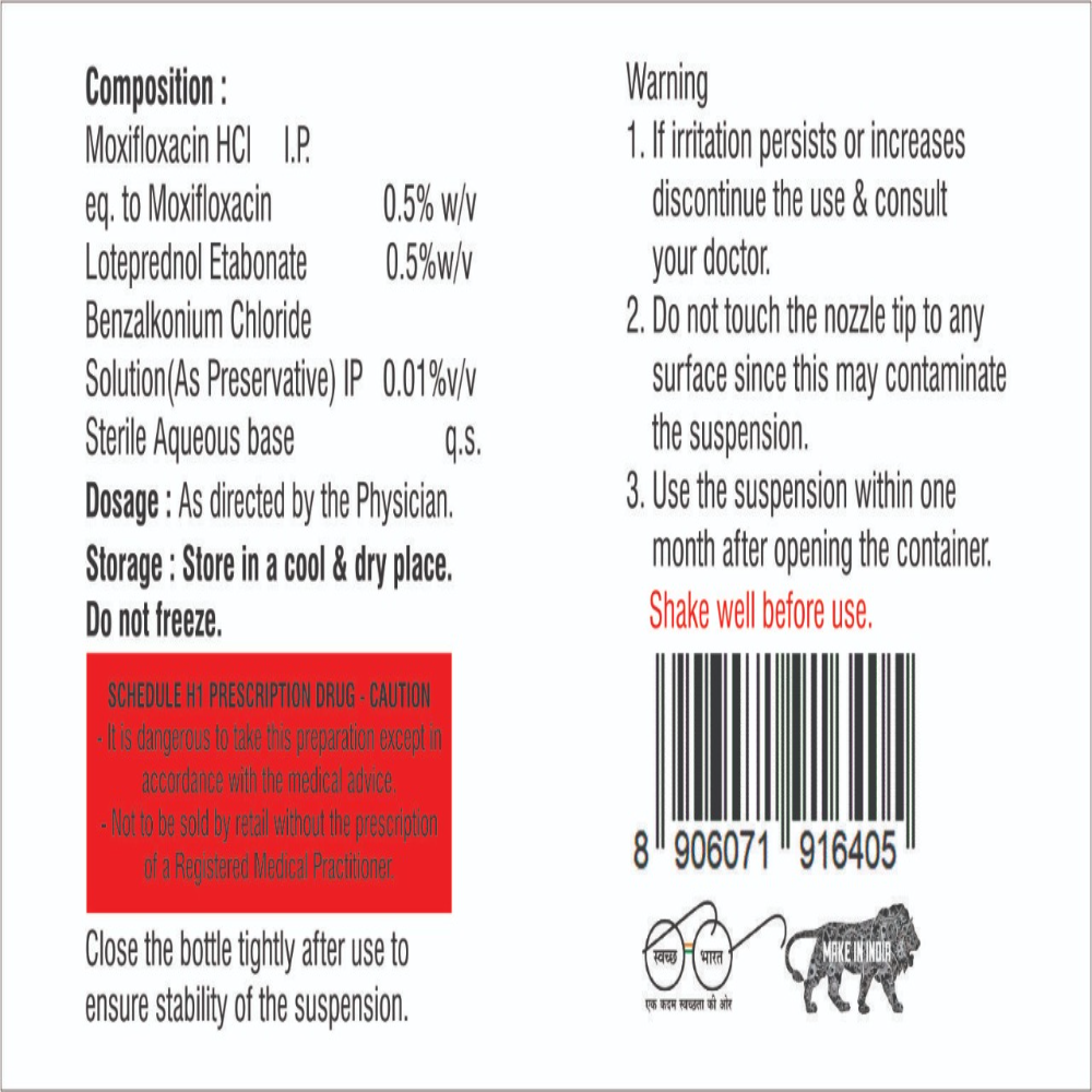 Moxifloxacin Loteprednol Etabonate Ophthalmic suspension