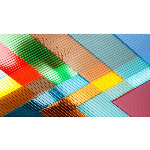Polycarbonate Multiwall Roofing Sheet - 11.8X1.22 Metres, 6mm Thickness, Multicolor | Polished Surface, Versatile for All Roofing Applications