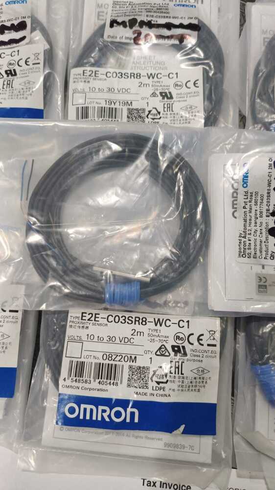 OMRON PROXIMITY SENSOR 10 TO 30VDC, E2E-C03SR8-WC-C1 2M