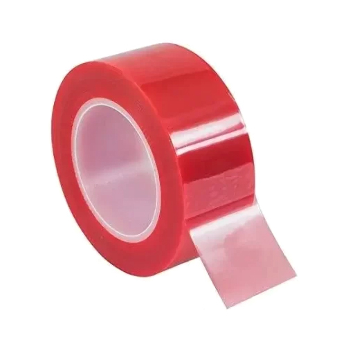 Double Sided Polyester Tape - High-Quality Polyester Material,  Industrial-Grade Red Color | Self-Adhesive, Suitable for Automotive and Electronics Use