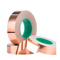 Copper Foil Tape - Premium Copper Foil Material 1-inch Width Golden Color | Self-Adhesive Excellent Conductivity Moisture and UV Resistance