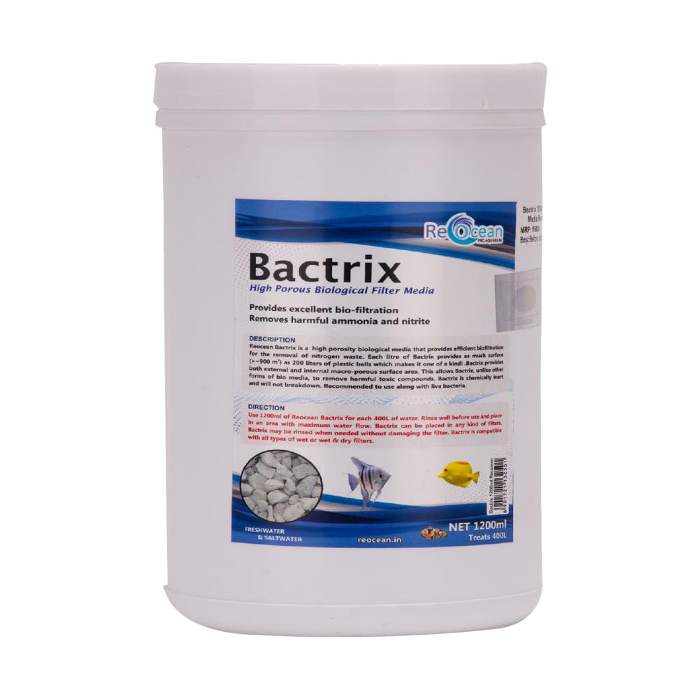 Bactrix 1200Ml Filter Media With Net Bag Reocean - Color: White