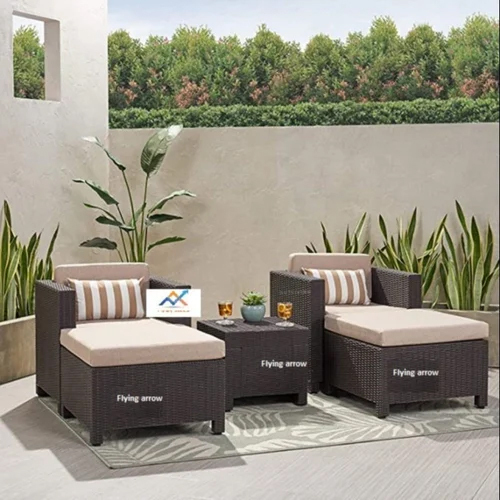 Garden Patio Relaxing Chair Set With Table