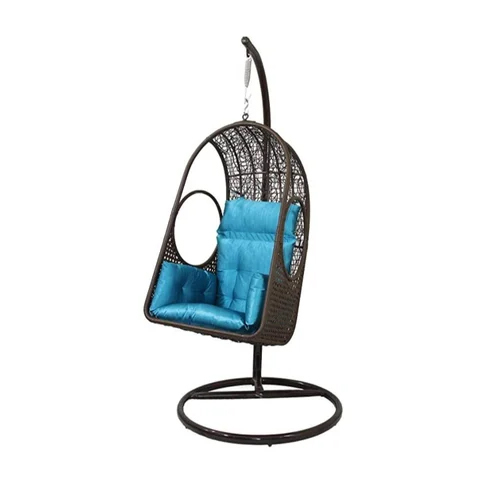 Flying Arrow Outdoor Garden Swing Chair With Stand - Color: Black