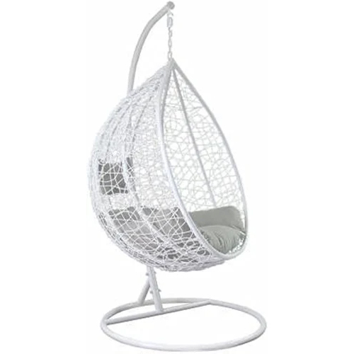 Beautiful Swing with Stand White Swing with Grey Cushion