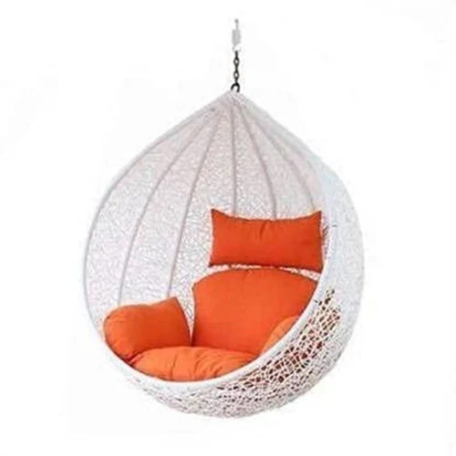 Single Seater Swing ,Beautiful Swing With Stand(White - Orange) - Application: Hotel