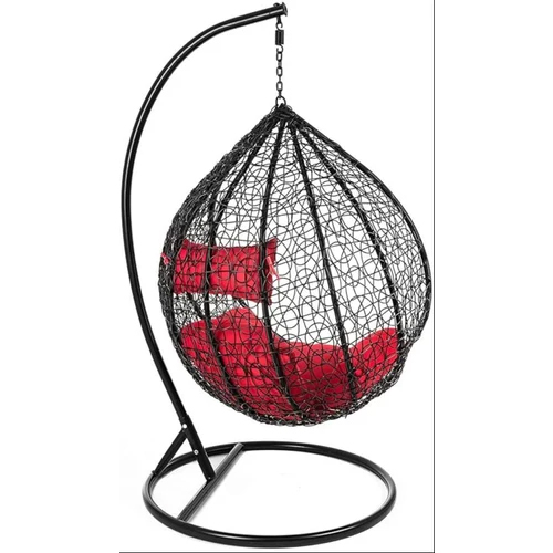 Single Seater Swing ,Beautiful Swing With Stand(Black - Red) - Color: Black