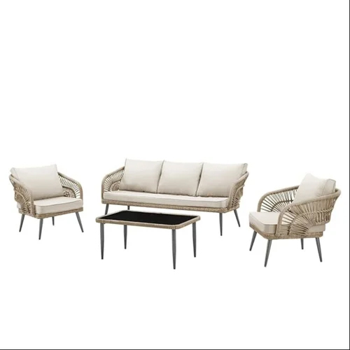 5 Seater Outdoor Weaving Rope Patio Furniture Set Waterproof