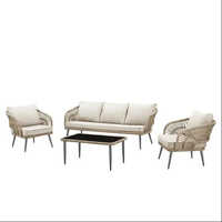 5 Seater Outdoor Weaving Rope Patio Furniture Set Waterproof