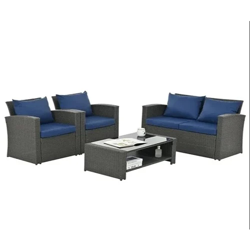 4-Seater Outdoor Patio Wicker Sectional Sofa Set, All-Weather for Garden,Terrace,Balcony