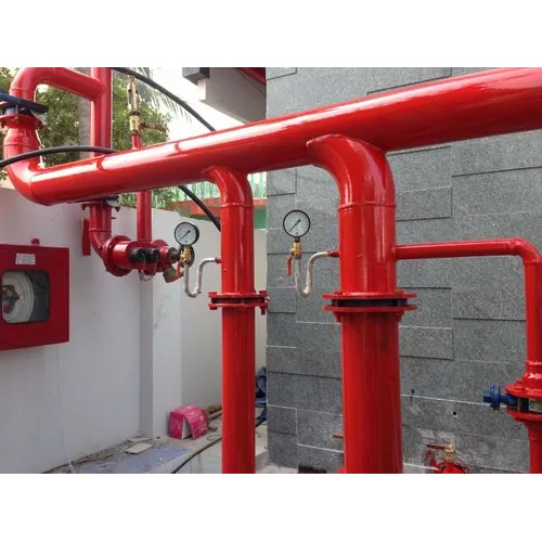 Industrial Fire Hydrant System - Color: Red