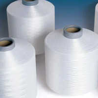 Polyester Textured Yarn - 100% Polyester, White Color, Durable Material, Plain Texture For Versatile Weaving Applications 
