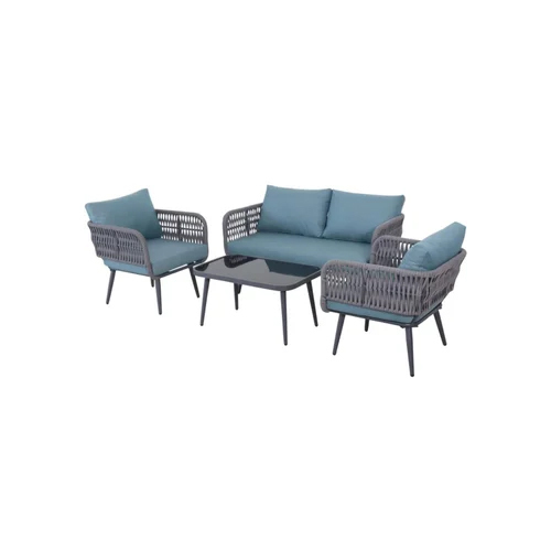 Flying Arrow Garden Rope chair sofa set and table with cushion