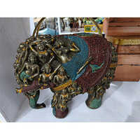 Elephant Statue - Color: Multi Color