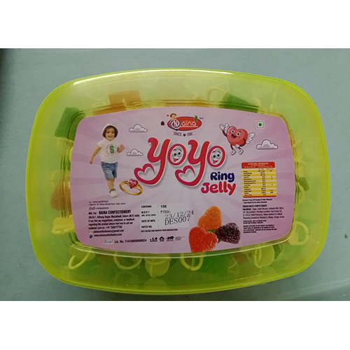 Yoyo Ring Jelly - Eggless Solid Fruit Flavor | Unique Shape, 6 Months Shelf Life