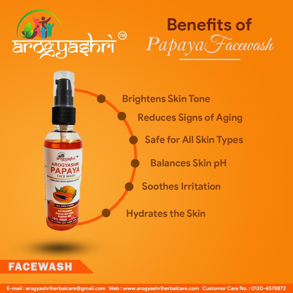 Papaya Face Wash - 100% Safe, Flexible Formula | Reduces Acne And Pimples, Soothes Inflammation And Redness, Orange Color