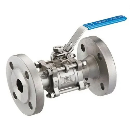 Two Way Flanged Ball Valve - Color: Silver
