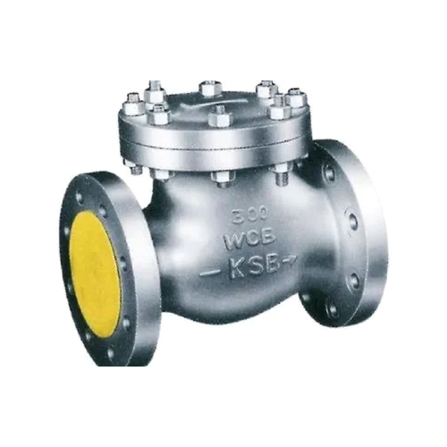 Swing Check Valve - 1.5 Inch Size, Silver Color | Medium Pressure, Durable Design for Unidirectional Water Flow