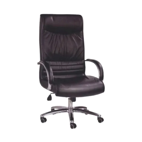 Office Black Leather Executive Chair - Assembly: No Assembly Required