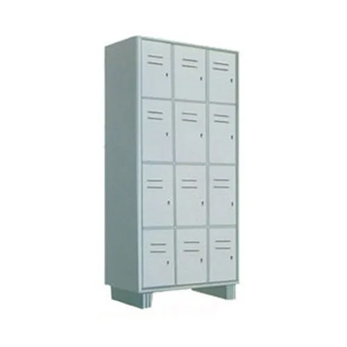 12 Drawer Industrial Locker - Color: Grey