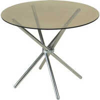 Round Glass Cafeteria Table