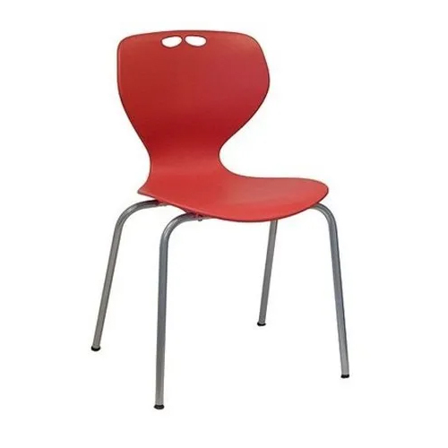 Cafeteria Chair Without Armrest - Color: Red