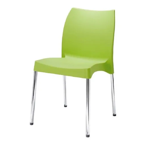 Green Cafeteria Chair Without Armrest - Design: Plain