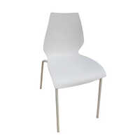 White Plastic Cafeteria Chair