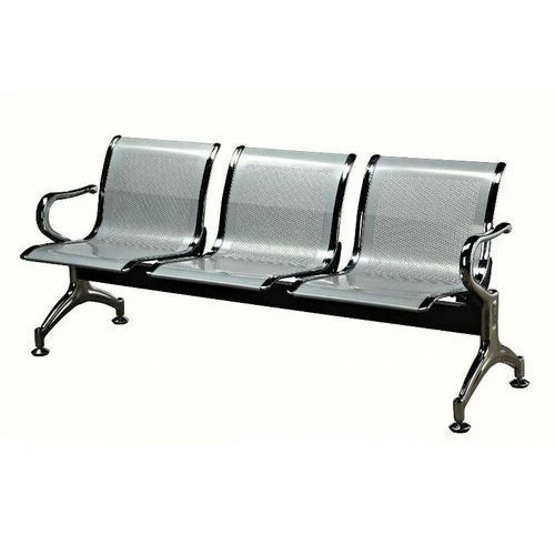 Three Seater Waiting Area Chair - Color: Silver