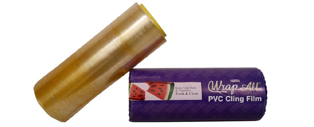 PVC Cling Film - 10 Micron Thickness, 30cm Width, 100m Length | Transparent Material, FDA Approved for Food Wrapping and Industrial Packaging