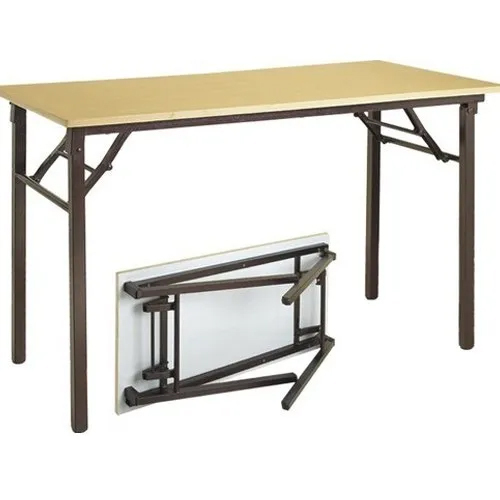 Rectangular Wooden Folding Table - Color: Brown