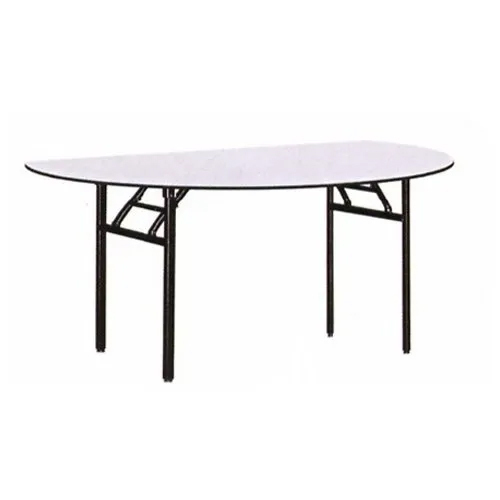 White Wooden Folding Table - Design: Plain