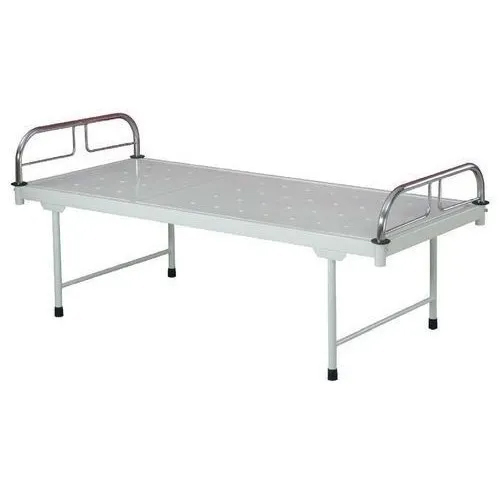 MS Hospital Bed - High-Quality Stainless Steel, 2030mm x 900mm x 600mm , Foldable & Portable with Manual Power Source