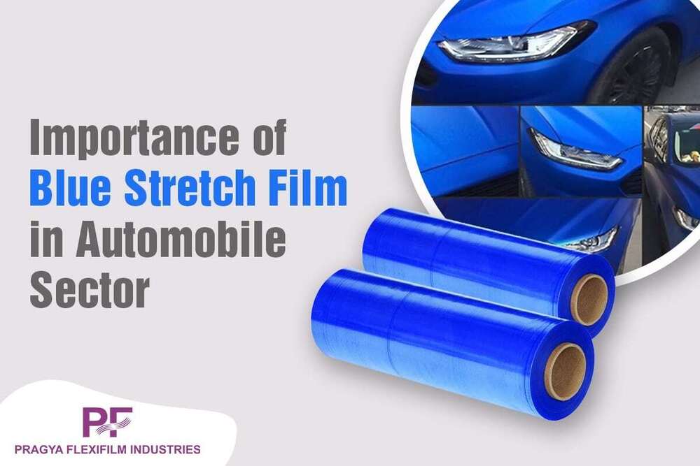 Blue Stretch film Automobile Grade