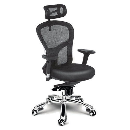 Mesh Office Chair With Heavy-Duty Base - Color: Black