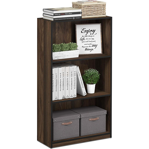 3 Tier Multipurpose Storage Unit Engineered Wood Open Book Shelf