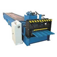 Commercial Heavy 100mm Automatic Sheet Roll Forming Machine - Color: Blue