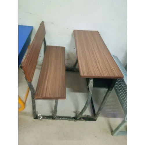 Single Seater School Bench - Color: Brown