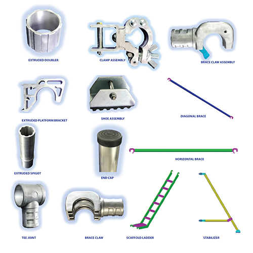 Aluminium Scaffold Components - Application: Construction