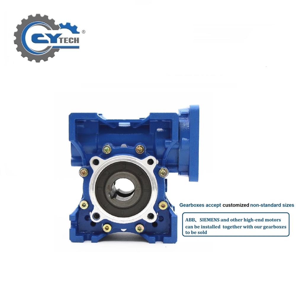 CHENYUE Worm Gearbox NMRW 50 CYRW50Input 14/11/19mm Output 25mm Speed Ratio from 5:1 to 100:1 Tin Bronze Worm Gear Free Maintenance