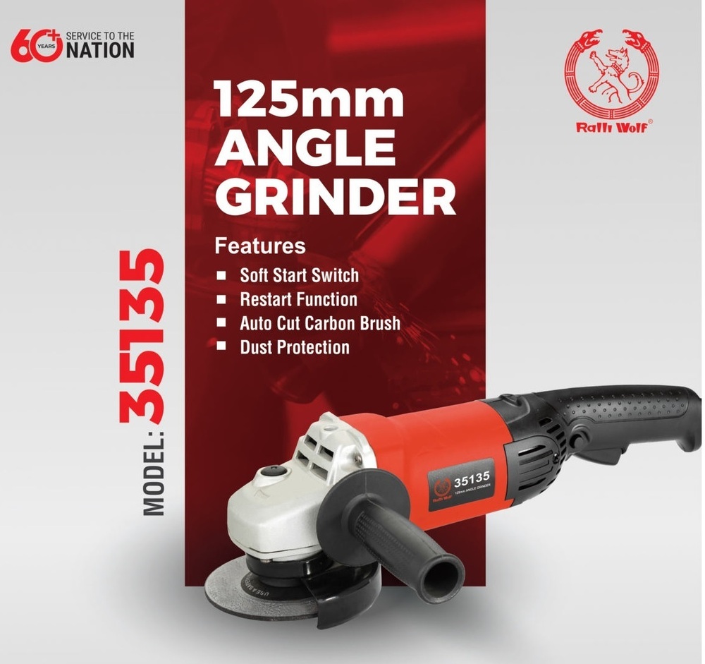 Ralli Wolf  Light Duty Angle Grinder 35135 125mm - Application: Grinding