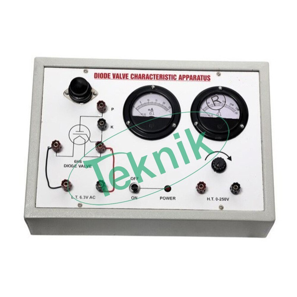 DIODE VALVE CHARACTERISTICS APPARATUS WITH TWO ANALOG ROUND METERS