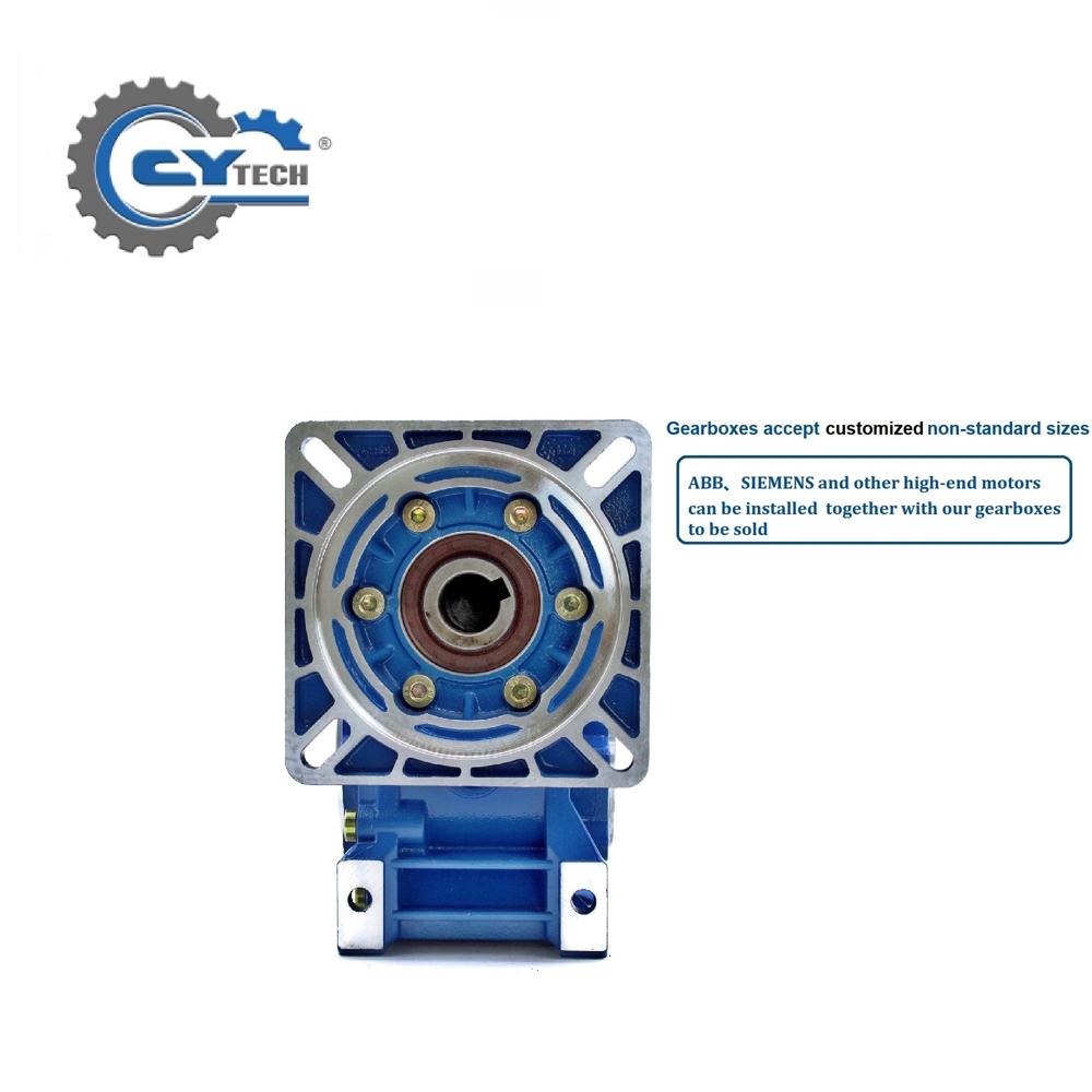 Blue Chenyue High Torque Worm Gearbox Nmrw 063 Cy Series Input14/19/22/24mm Output25mm Speed Ratio From 5:1 To 100:1 Suppliers Free Maintenance