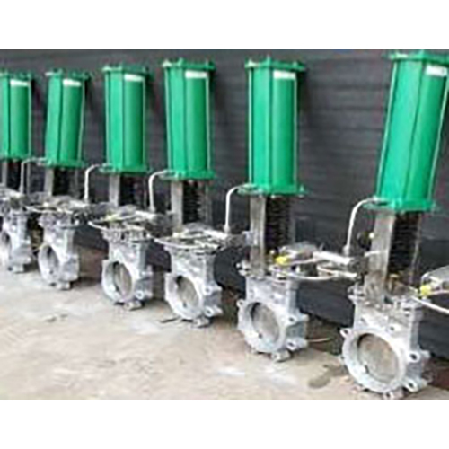 Manual And Pneumatic Gate Valve - Color: Green