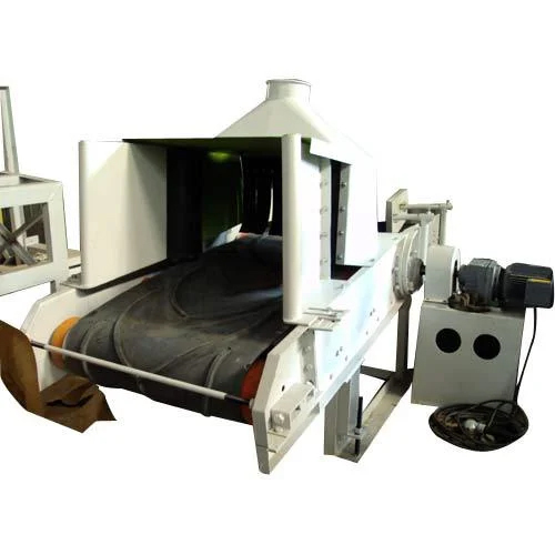 Industrial Bag Discharge Conveyor - Color: White