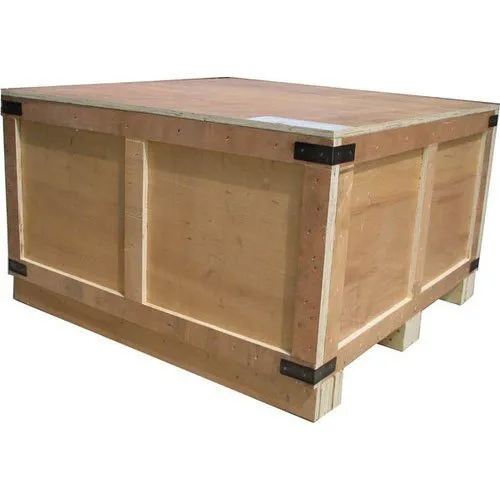 Plywood Packing Box - High-Quality Wood Material, Rectangular Shape, Elegant Brown Color | Durable Packaging Solution with Warranty