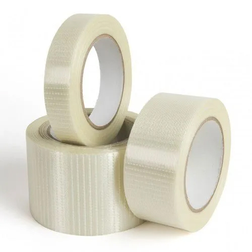 Cross Filament Tape - High-Quality BOPP Material, Transparent Color, Single-Sided Solvent Adhesive, Heavy-Duty Packaging Solution
