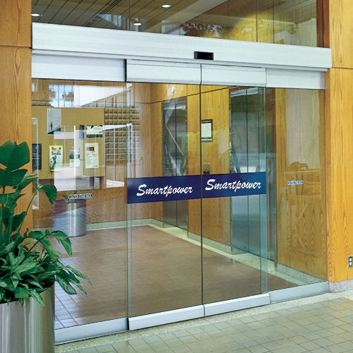 Automatic Glass Door - 4.2 Meters Wide, IR Sensor Operated for Convenience and Safety 