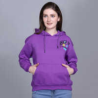 Ladies Printed Hooded Sweatshirt - High-quality Cotton, Sizes S-xl | Modern Design, Breathable Fabric, Trendy Winter Wear