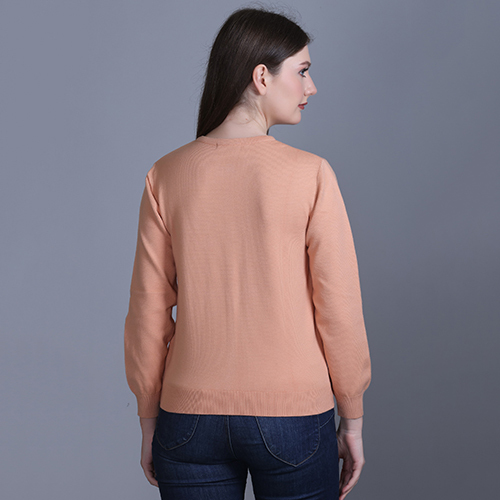 Solid Round Neck Casual Cardigan